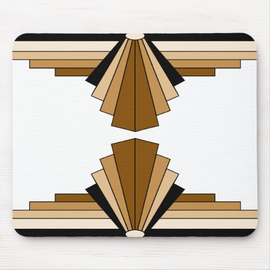 Art Deco Layers in Tan Mousepad (Vorne)