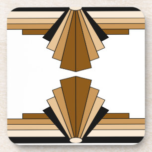 Art Deco Layers in Tan Untersetzer