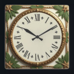 Art Deco Leafs Quadratische Wanduhr<br><div class="desc">Großartiges Uhrendesign. Du wirst es wie andere Liebe bekommen. Sie können dieses Design auch für andere Produkte verwenden,  die Sie mögen,  oder Ihren Text anpassen und hinzufügen. Folgen Sie mir für mehr. Vielen Dank. Ich wünsche Ihnen einen schönen Tag.</div>