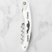 Art Deco Leaping Borzoi Corkschraube Kellnermesser (Vorderseite)