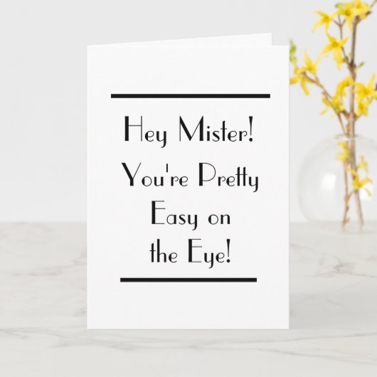 Art Deco Leicht auf der Männerkarte Karte (Gelbe Blume)