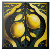 Art Deco Lemons Fliese (Vorderseite)