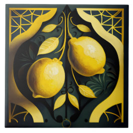 Art Deco Lemons Fliese