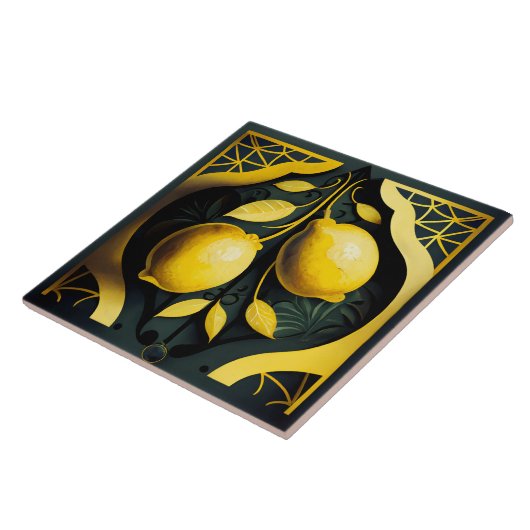 Art Deco Lemons Fliese (Seite)
