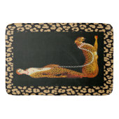 Art Deco Leopard Lady (ERTE) Leopard Skin Bath Mat Badematte (Vorderseite)