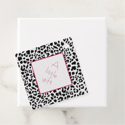 Art Deco Leopard Print Geschenkanhänger (Beispiel)