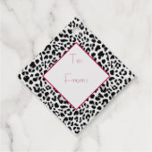 Art Deco Leopard Print Geschenkanhänger (Rückseite)