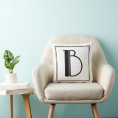 Art Deco Letter B Mit Monogramm Kissen (Stuhl )