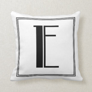 Art Deco Letter E Mit Monogramm Pillow Kissen