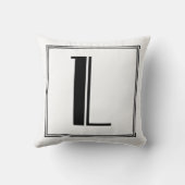 Art Deco Letter L Mit Monogramm Pillow Kissen (Rückseite)
