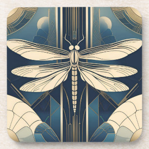 Art Deco Libellen-Untersetzer-Set Getränkeuntersetzer