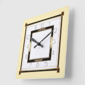 Art-Deco-Licht Quadratische Wanduhr (Winkel)