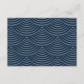 Art Deco Lichterkette Verpackungskarten Marineblau Begleitkarte (Rückseite)