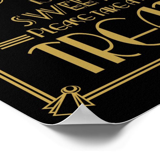 Art Deco Liebe ist süß Print Roaring 20 Poster (Ecke)