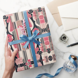 Art Deco Liebe Wrapping Paper Geschenkpapier