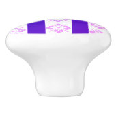 Art Deco Lila Keramik Pull Keramikknauf (Seitenansicht)