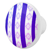 Art Deco Lila Keramik Pull Keramikknauf (Rechts)