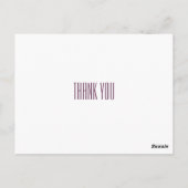 Art Deco lila und taupe Dankeschön Karte (Rückseite)