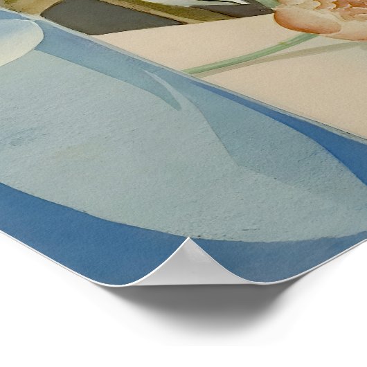 Art Deco - Lili Elbe Portrait von Gerda Wegener Poster (Ecke)