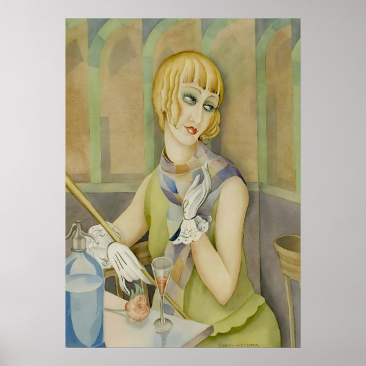 Art Deco - Lili Elbe Portrait von Gerda Wegener Poster (Vorne)