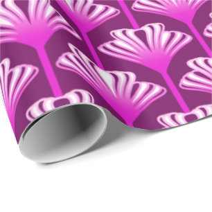 Art Deco-Lilie, Amethystpurpur und Orchidee Geschenkpapier