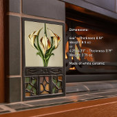 Art Deco lilly Wall Deco Art Nouveau Fliese