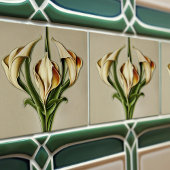 Art Deco lilly Wall Deco Art Nouveau Fliese