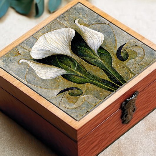 Art Deco Lilly Wall Deco Art Nouveau Keramik Tile Fliese