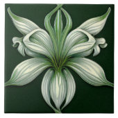 Art Deco Lilly Wine Deco Kunst, Dichtung und Keram Fliese (Vorderseite)