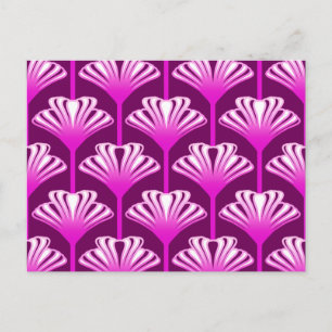 Art Deco Lily, Amethyst Lila und Orchid Postkarte