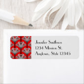 Art Deco Lily, Deep Red and Gray / Grau (Insitu)