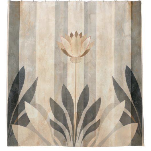 Art Deco Lily Dusche Vorhang (Vorderseite)