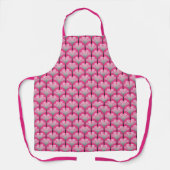 Art Deco Lily, Fuchsia Pink und Silver Grau Schürze (Vorderseite)