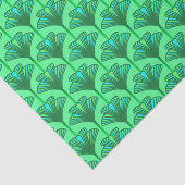 Art Deco Lily, Jade Green und Türkis Seidenpapier (Ausschnitt)