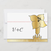 Art Deco Lily Moderne Typografie Einladung (Rückseite)