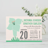 Art Deco Lily Moderne Typografie Einladung (Stehend Vorderseite)