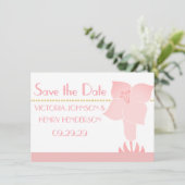 Art Deco Lily Moderne Typografie Einladung (Stehend Vorderseite)