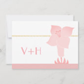 Art Deco Lily Moderne Typografie Einladung (Rückseite)