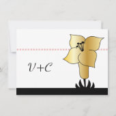 Art Deco Lily Moderne Typografie Einladung (Rückseite)