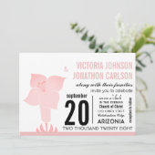 Art Deco Lily Moderne Typografie Einladung (Stehend Vorderseite)