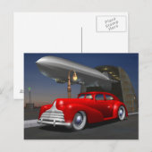 Art Deco Limousine Postkarte (Vorne/Hinten)