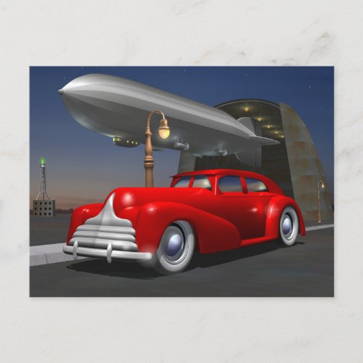 Art Deco Limousine Postkarte (Vorderseite)