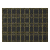 Art Deco Line Muster auf schwarz Tischdecke (Vorderseite (Horizontal))