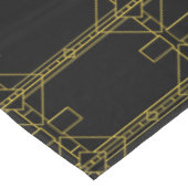 Art Deco Line Muster auf schwarz Tischdecke (Schrägansicht)