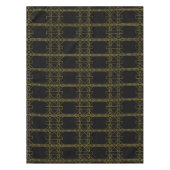 Art Deco Line Muster auf schwarz Tischdecke (Vorderseite)