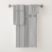 Art Deco Lines Badhandtuch Set (Insitu)