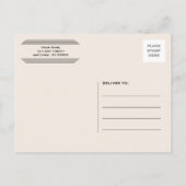 Art Deco Lines, Gold & Black Foto Save the Date Ankündigungspostkarte (Rückseite)