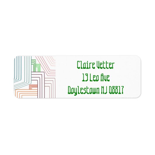 Art Deco Lines Label (Vorne)