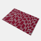 Art Deco Lines - Maroon Fußmatte (Schrägansicht)