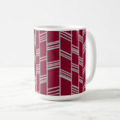 Art Deco Lines - Maroon Kaffeetasse (VorderseiteRechts)